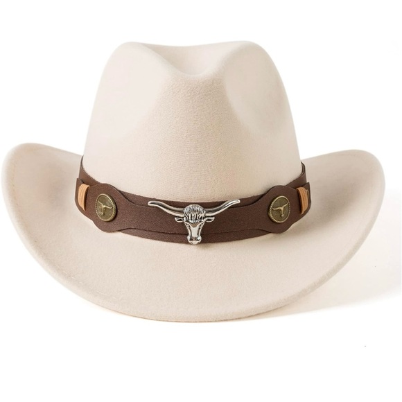 Classic Cowboy hat with wide belt - Picture 1 of 4